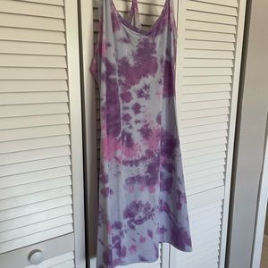 Outdoor voices small exercise dress in purple tie dye